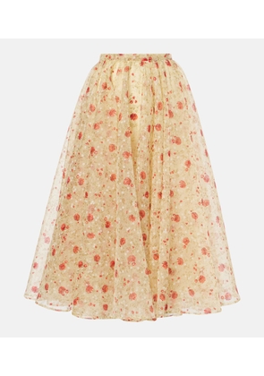 Prada Floral midi skirt