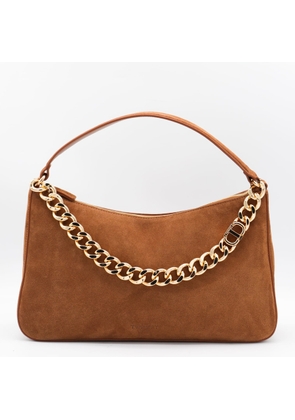 TwinSet Brown Leather Liliane Shoulder Bag