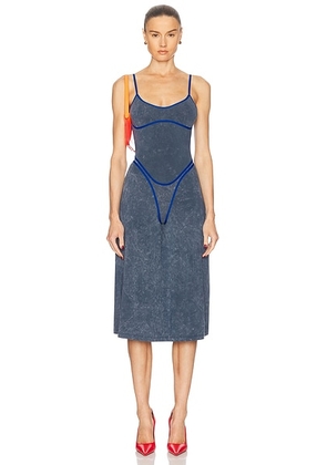 Diesel Sleeveless Midi Dress in Blue - Blue. Size S (also in ).
