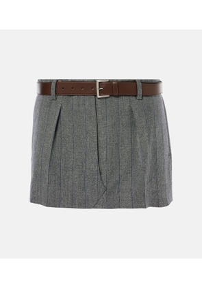 Prada Checked wool miniskirt