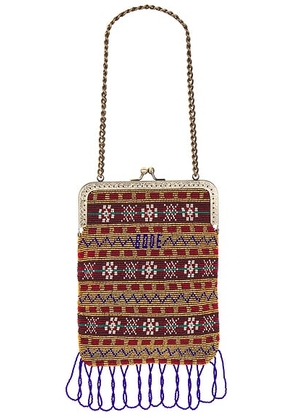 BODE Beaded Bracken Frame Bag in Multi - Rust,Burnt Orange. Size all.