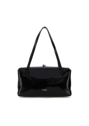 Jil Sander Black Leather Goji Pillow Handbag