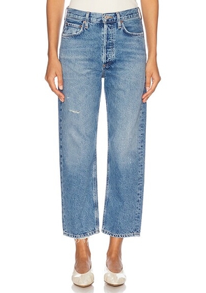 AGOLDE 90's Crop Loose Straight Jeans in Shrine - Blue. Size 26 (also in ).