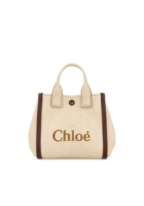 Chloé Sand Canvas Small Carry Handbag