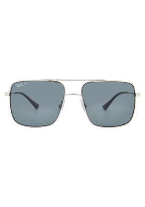 Ray Ban Ari Polarized Dark Grey Square Unisex Sunglasses RB3758 003/81 54