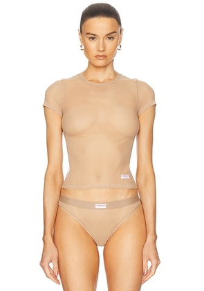 Alexander Wang Short Sleeve Tee in Light Taupe - Nude. Size XS (also in XXS).