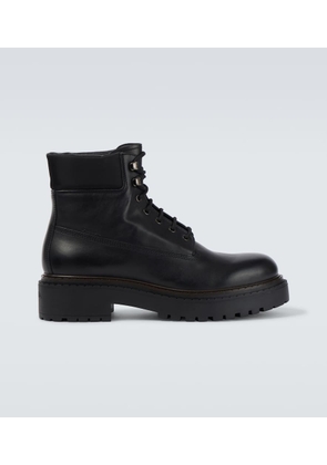 Prada Leather and Re-Nylon ankle boots