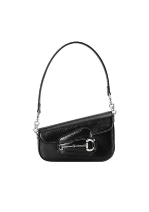 Gucci Black Leather Mini Gucci Horsebit 1955 Handbag