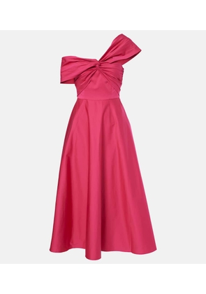 Roland Mouret Gathered cotton-blend midi dress