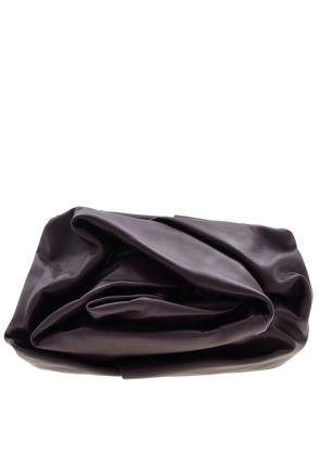 Burberry Rose Leather Clutch In Prune