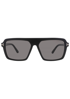 Tom Ford Vincent Smoke Square Mens Sunglasses FT1176 01A 56