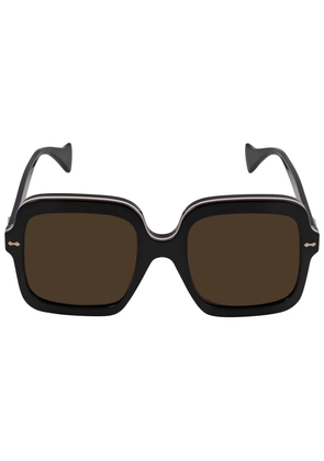 Gucci Brown Square Ladies Sunglasses GG1241S 001 56