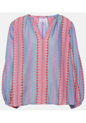 Velvet Isla embroidered cotton blouse