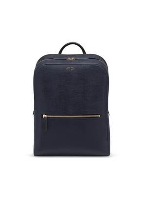 Smythson Zip Around Backpack In Panama In Navy
