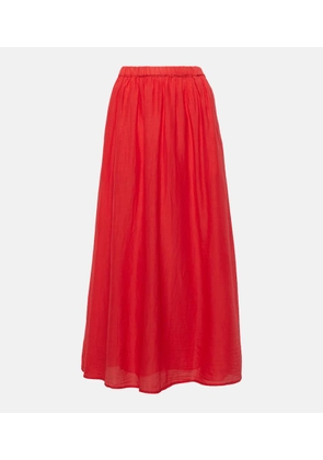 Velvet Mariela cotton and silk maxi skirt