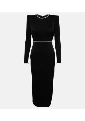 Alex Perry Crystal-embellished satin midi dress
