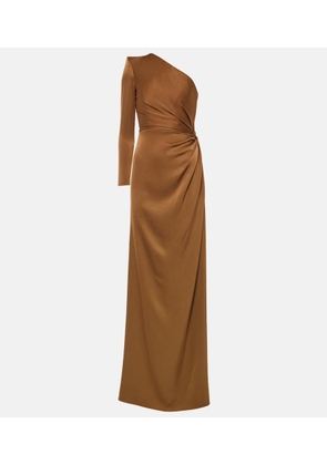Alex Perry One-shoulder satin gown