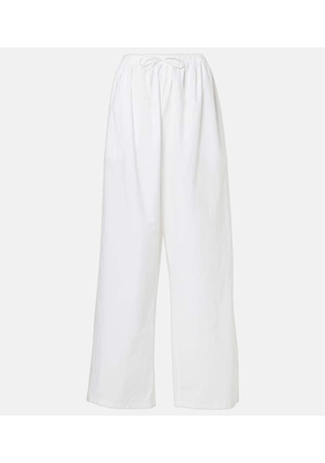 The Row Hubert cotton wide-leg pants