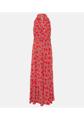 Diane von Furstenberg Nyck printed halterneck midi dress
