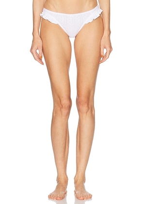 Cou Cou Intimates for FWRD The Butterfly Thong in White - White. Size L (also in S, XL, XS).