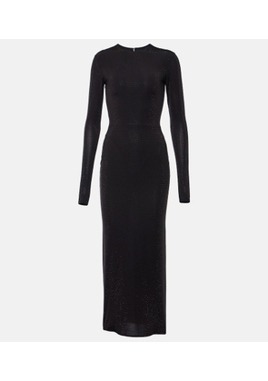 Alex Perry Crystal-embellished jersey maxi dress