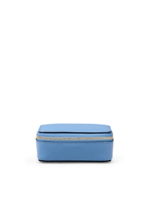 Smythson Rectangular Trinket Case In Panama In Nile Blue