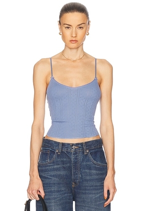 Cou Cou Intimates The Long Cami Top in French Blue - Blue. Size XL (also in ).