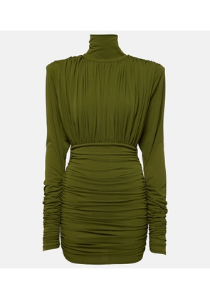 Alex Perry Ruched crepe jersey minidress