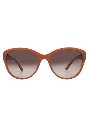 Chopard Brown Gradient Cat Eye Ladies Sunglasses SCH127 01AG 55