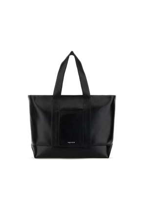 Alexander Mcqueen Black Leather Shopping Bag