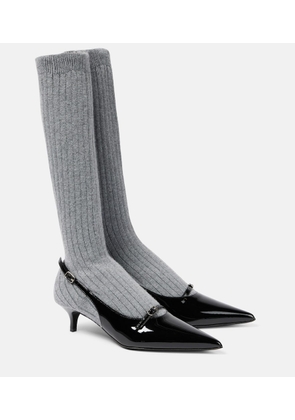 Magda Butrym Leather-trimmed sock boots