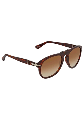 Persol Crystal Gradient Brown Pilot Mens Sunglasses PO0649 24/51 54