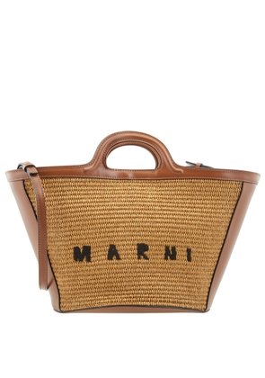 Marni Ladies Raw Sienna Tropicalia Logo Small Bag
