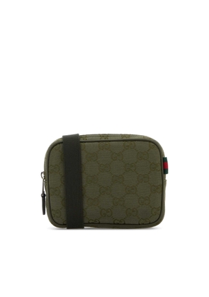 Gucci Olive Green Gg Fabric Crossbody Bag