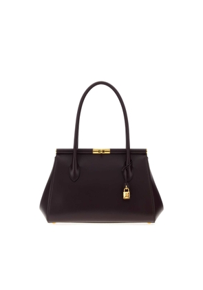 Dolce & Gabbana Aubergine Leather Everyday Marlene Shoulder Bag