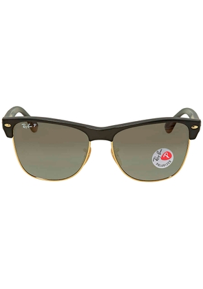 Ray Ban Clubmaster Oversized Polarized Grey Gradient Square Mens Sunglasses RB4175 877/M3 57