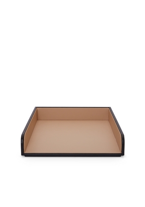 Smythson A4 Paper Tray In Panama In Black