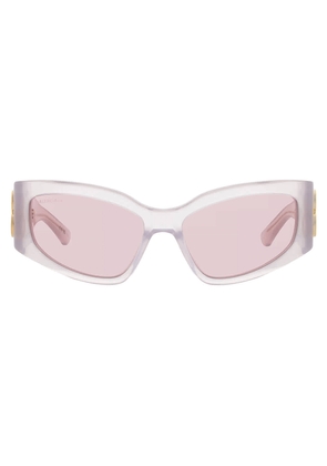 Balenciaga Pink Cat Eye Ladies Sunglasses BB0321S 012 57