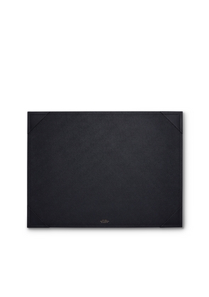 Smythson Desk Mat In Panama In Black