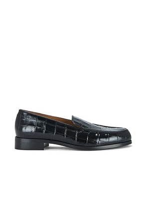Emme Parsons Danielle Loafer in Black Croc - Black. Size 35 (also in 39).