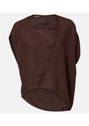 Loro Piana Gaia asymmetric linen crepe top