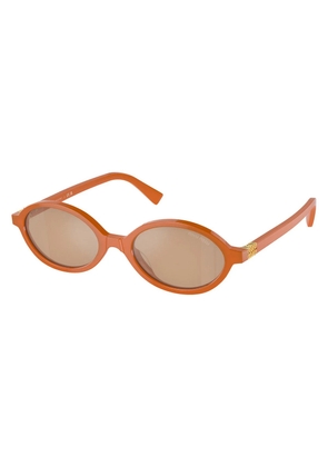 Miu Miu Brown Oval Ladies Sunglasses MU 04ZS 11V40D 50