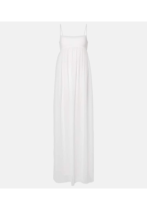 Jacquemus Peplo jersey and muslin maxi dress