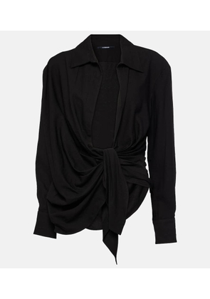 Jacquemus La Chemise Bahia tie-detail top
