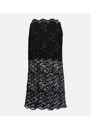Rabanne Floral lace midi skirt