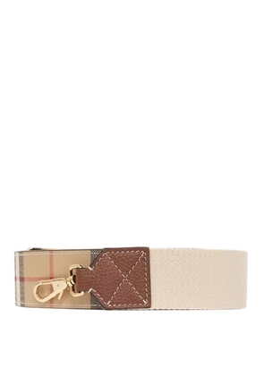 Burberry Check Logo Panelled Bag Strap