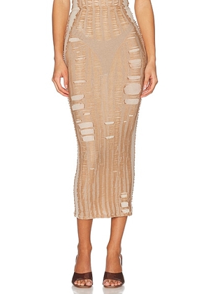 Diesel Midi Skirt in Brown - Brown. Size XS (also in ).