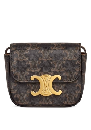 Celine Triomphe Canvas and Calfskin Mini Claude Bag