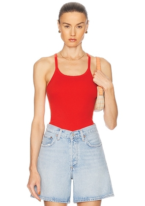 Eterne Rib Tank Top in Poppy - Red. Size XL (also in ).