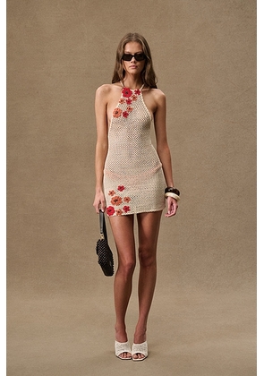 Akoia Swim for FWRD Puspa Mini Dress in Coconut - Beige. Size S (also in ).